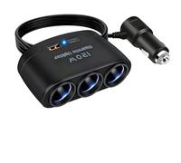 120W Cargador Mechero Coche 12V 24V, Divisor Encendedor Cigarrillos con 3 Tomas Mechero 1 USB-A Puertos 1 USB-C, Adaptador Mecheros con LED para Phone Dash CAM GPS Calentador de Coche