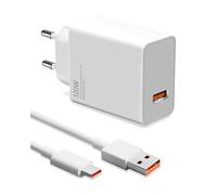120W Cargador Rápida para Xiaomi Redmi Note 14 Pro con 6A Cable USB 1M Carga Turbo Adaptador para Xiaomi 14T Pro/14 Ultra/13T Pro/12T Pro/Poco X7 Pro/X6/POCO F6 Pro/X4/BlackShark Transferencia Rápida