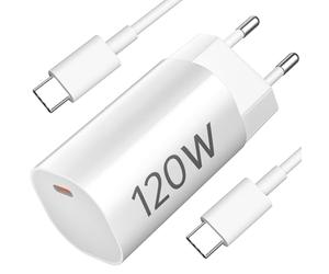 120W para Turbo Cargador Rápido USB C con Cable USB C 1m para Poco F8 Ultra