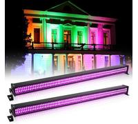120W U`King 336 LED Barra de Wallwasher,RGBW Luz de Escenario, Luz Estroboscopica Efectos de Iluminación con dmx para DJ, Bar, Fiesta, Boda, Discoteca, Halloween, Navidad,Wall Wash 2 PCS