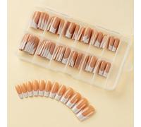 120x/Caja Prensa En Uñas Cobertura Completa Stick En Las Uñas De Encaje Francés Uñas Falsas Uñas Artificiales Para Mujer Uñas Falsas