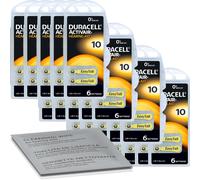 120x Duracell Activair 10 amarillo batería para audífonos (blister de 20x6) p...