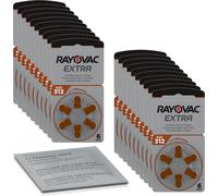 60x Rayovac Extra Advanced batería para audífonos marrón 312 (10x6) + paño de...