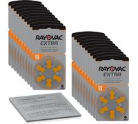 120x Rayovac Extra Advanced Batería para audífonos naranja P13, 20x6 + paño d...