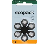 120x Varta Ecopack talla 13 pilas para audífonos 10x blister de 6 color naran...