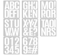 122 unidades/16 hojas de pegatinas grandes, 10 cm, autoadhesivas, letras y números, letras adhesivas impermeables para pósteres, tablones de anuncios, aulas, exteriores, carteles de coches (blanco)