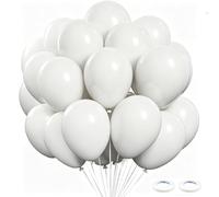 122Pcs Blanco Balloon Set,10 Inch Matte White Balloons Bouquet with White Balloon Arch Kit for Birthday Party Decoration, Boho Wedding,Christening,Baby Shower,Cloud Theme Party Supplies