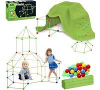 122pcs Kit De Construcción para Niños,Diy Creative Kit De Construcción Fuerte Infantil Con Tienda para De 4 5 6 7 8 9+ Años De Edad Niñas DIY Fort Building Túneles Tienda De