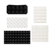 123 Gotas Silicona Adhesivas, almohadillas de goma adhesivas para Personas con Discapacidad Visual Ayudas Silicona Adhesivas o con Baja Visión Suministros de Pegatinas Braille (Blanco y Negro)