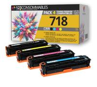 123CONSOMMABLES - Pack de 4 Cartuchos Tinta Impresora Canon 718 Compatibles