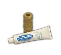 123Stahl-Shop - Juego de sellador de rosca: cáñamo 80 g bobina Neo Fermit pasta selladora 150 g