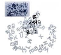 124 Letras Magnéticas, Alfabeto Mayúscula ABC Imanes para Frigorífico, Letras del Alfabeto de Espuma, Imanes para Nevera, Alfabeto de Nevera, Regalo para Suministros de Aprendizaje en el(Blanco)