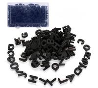 124 Letras Magnéticas, Alfabeto Mayúscula ABC Imanes para Frigorífico, Letras del Alfabeto de Espuma, Imanes para Nevera, Alfabeto de Nevera, Regalo para Suministros de Aprendizaje en el(Negro)
