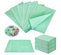 125 baberos dentales, 33 x 45 cm, servilletas para pacientes, manteles individuales, tatuajes, impermeables, baberos de hospital, prácticos, estudios de tatuajes (verde)