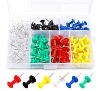 125 chinchetas para tablón de anuncios con caja, chinchetas para pared, tablero de corcho, tarjeta, alfiler de plástico para proyectos de manualidades en casa y oficina