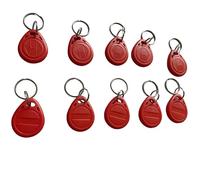 125 kHz T5577 JYJRFID llavero de proximidad ID token etiqueta regrabable (10 piezas) (rojo)