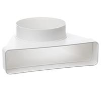 Ø 125 mm - 220 x 55 mm pieza de inversión 90° para sistemas de ventilación de canal plano - arco 90°