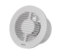 Ø 125 mm Extractor de aire silencioso - Ventilador de baño blanco - Ventilador de pared para cocina, WC y cuarto de baño