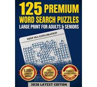 125 Premium Word Search Puzzles: 2026 Latest Edition: Large Print Word Search for Seniors and Adults | 5,000+ Words in 8 Directions | High Contrast ... Full Solutions | Stress Relief Brain Games