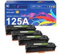 125A CB540A XL Compatible con tóner HP Color LaserJet CM1312 CM1312MFP CM1312NFI CM1312NF CP1210 CP1215 CP1217 CP1515 CP1515N para HP CB540A CB541A CB542A CB5433 3 A Negro, Magenta, Amarillo, Cian, 4