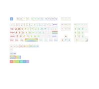 125Key Rainbow Theme Keycap MDAs Height PBT Dye Sublimation Keycap Set para teclados mecánicos aduaneros, teclas de perfil MDA