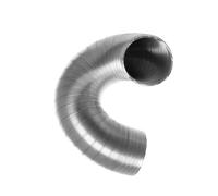 Ø 125mm Conducto de Aire Flexible para Campana Extractora, Aire Acondicionado, Extractor, Secadora - Manguera de Escape Semirrígida de 1.5m - Conductos de Ventilación - Aluminio