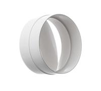 Ø 125mm Conector con Válvula Antirretorno para Tubos Redondos de Ventilación - Tubo/Conducto de Ventilación - Plástico PVC