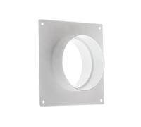 Ø 125mm Conector para Tubos Redondos de Ventilación - Brida de Pared - Plástico PVC