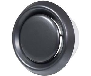 Ø 125mm Difusor Ajustable - Válvula de Extraccion/Suministro de Aire - Rejilla Redonda de Ventilacion - Plástico ABS Antracita