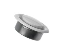 Ø 125mm Difusor de Extracción - Válvula de Disco Regulada - Rejilla de Ventilación Redonda de Acero - Blanco
