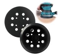 125mm Disco Lijado para Bosch Pex 300/400 Ae / 4000 Ae Advanced Orbit 18, 8 Agujeros Plato de Lija Dureza Media Sistema, Disco para Lijadora Excéntrica con Hook y Loop, Bandeja de soporte