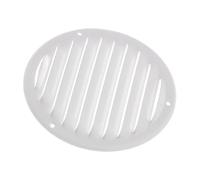 Ø 125mm Rejilla de Ventilación con Mosquitera - Rejillas de Aireación Metálicas - Acero, Blanco