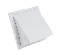 Ø 125mm Rejilla de Ventilación con Protección contra Lluvia y Viento y Válvula de Retención - Plástico ABS Blanco