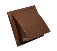 Ø 125mm Rejilla de Ventilación con Protección contra Lluvia y Viento y Válvula de Retención - Plástico ABS Marrón