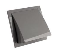 Ø 125mm Rejilla de Ventilación con Protección contra Lluvia y Viento y Válvula de Retención - Plástico ABS Gris