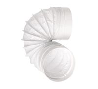 Ø 125mm Tubo Flexible de Evacuación para Acondicionadores de Aire, Secadoras de Ropa, Campanas - Plástico PVC
