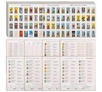 1260 mini calcomanías de tarot para diario, calcomanías de cartas de tarot de 1.25 x 0.8 pulgadas basadas en la baraja de tarot Rider Waite, 8 hojas de trucos de tarot incluidas