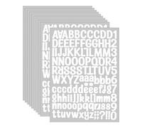1260 piezas de 10 hojas de vinilo A4, autoadhesivas, números de buzón, para letras, ventanas, buzón, puerta (blanco, 1 pulgada)