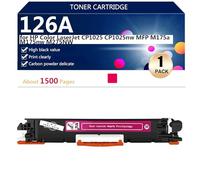 126A CE310A CE311A CE312A CE313A Cartuchos de Tóner para HP Color LaserJet CP1025 CP1025nw MFP M175a M175nw M275NW Impresoras, para Escuelas, Hospitales y Bancos, 1500 Páginas,Magenta-1 Pack