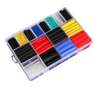 127-850 Uds 2:1 Kit surtido de tubos termorretráctiles de poliolefina manguitos de alambre aislados herramientas de bricolaje(SKY BLUE)