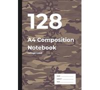 128 A4 Composition Notebook: A4 Notebook for School, Work & Ideas | College Ruled | 128 Pages of 7.1mm Lines | ERDL Camouflage Cover Design | Perfect ... & Homework | For Writers, Dreamers, and Doers