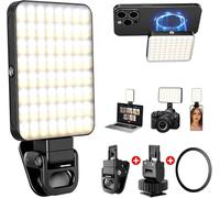 128 Luces LED Recargables Portátiles para Selfie, iluminación de Videoconferencia, 3 Modos de iluminación, Brillo para el Teléfono, Ordenador Portátil, Cámara, Vlog, Tiktok