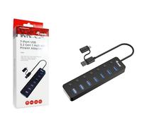 128965 hub de interfaz USB 3.2 Gen 1 (3.1 Gen 1) Type-A 5000 Mbit/s Negro