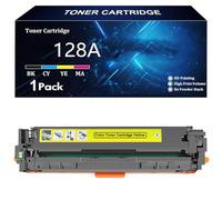 128A Reemplazo de Cartude Tóner para HP 128A CE320A CE321A CE322A CE323A para HP LaserJet Pro CM1411fn 1412tn 1413fn 1415fn 1415fnw 1416fnw CP1521 1522 1523 1525 1527nw,Y-1 Pack