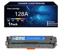 128A Reemplazo de Cartude Tóner para HP 128A CE320A CE321A CE322A CE323A para HP LaserJet Pro CM1411fn 1412tn 1413fn 1415fn 1415fnw 1416fnw CP1521 1522 1523 1525 1527nw,C-1 Pack