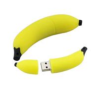 128GB Banana Shape USB Sticks USB 2.0 Flash Drive Thumb Drive USB Drive Memory Stick USB Stick Flash Disk U Disco USB Disco con Cadena (Amarillo)