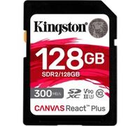 Kingston Technology 128GB Canvas React Plus SDXC UHS-II 300R/260W U3 V90 for Full HD/4K/8K