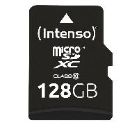 Intenso tarjeta micro sd de 128 gb (adaptador sd incluido, clase 10),