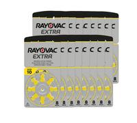 Rayovac Paquete de 8 Pilas Extra para audífonos, Alta Potencia, Pilas de Zinc-Aire, 1 blíster, Amarillo - 10AUX-8XEMF
