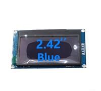 128x64 para módulo de pantalla OLED con controlador SSD1309 2 pantalla de 42 pulgadas compatible con I2C y para conectividad flexible en proyectos industriales y personales (4 pines azul)